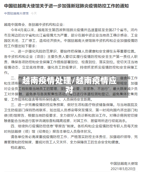 越南疫情处理/越南疫情应对-第3张图片