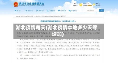 湖北疫情每天(湖北疫情本地多少天零增加)