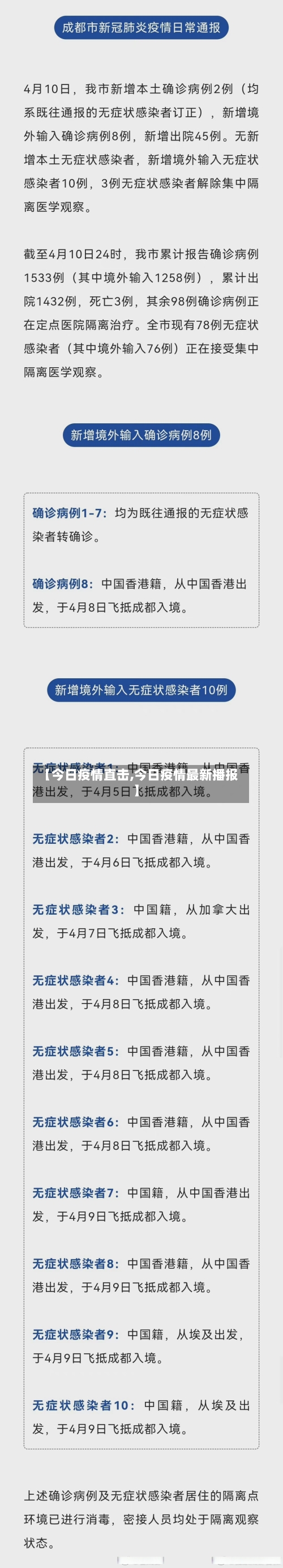 【今日疫情直击,今日疫情最新播报】