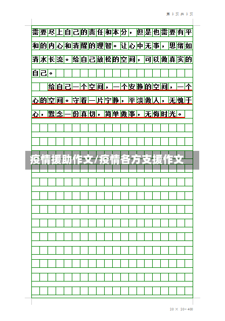 疫情援助作文/疫情各方支援作文