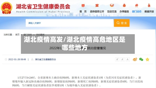 湖北疫情高发/湖北疫情高危地区是哪些地方