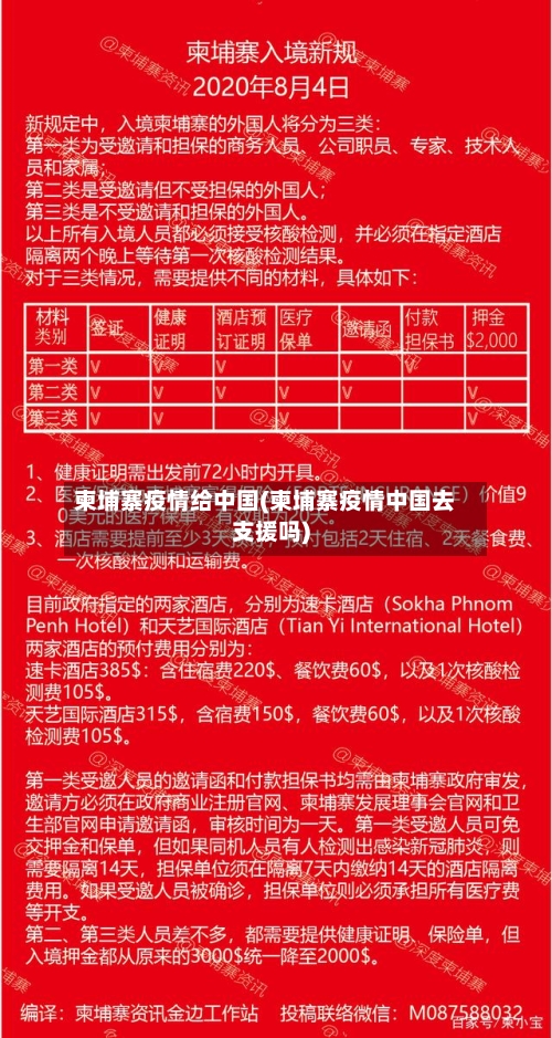 柬埔寨疫情给中国(柬埔寨疫情中国去支援吗)