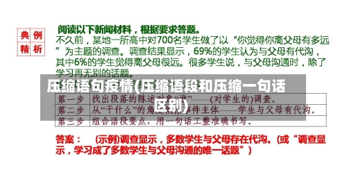 压缩语句疫情(压缩语段和压缩一句话区别)