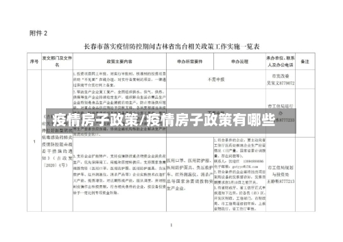 疫情房子政策/疫情房子政策有哪些-第2张图片