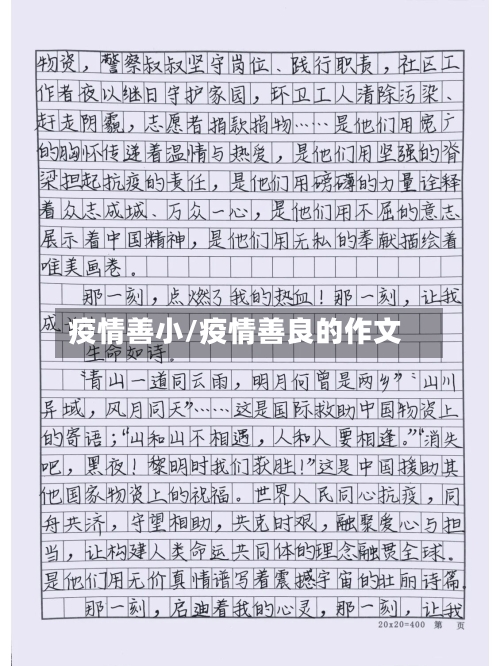 疫情善小/疫情善良的作文-第2张图片