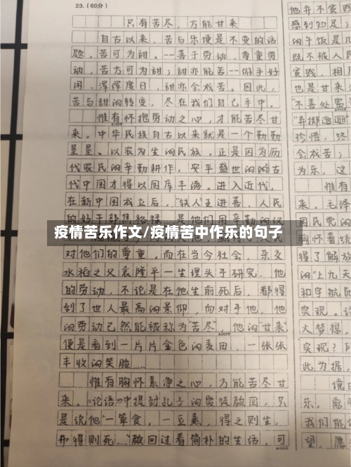 疫情苦乐作文/疫情苦中作乐的句子