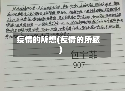 疫情的所想(疫情的所感)