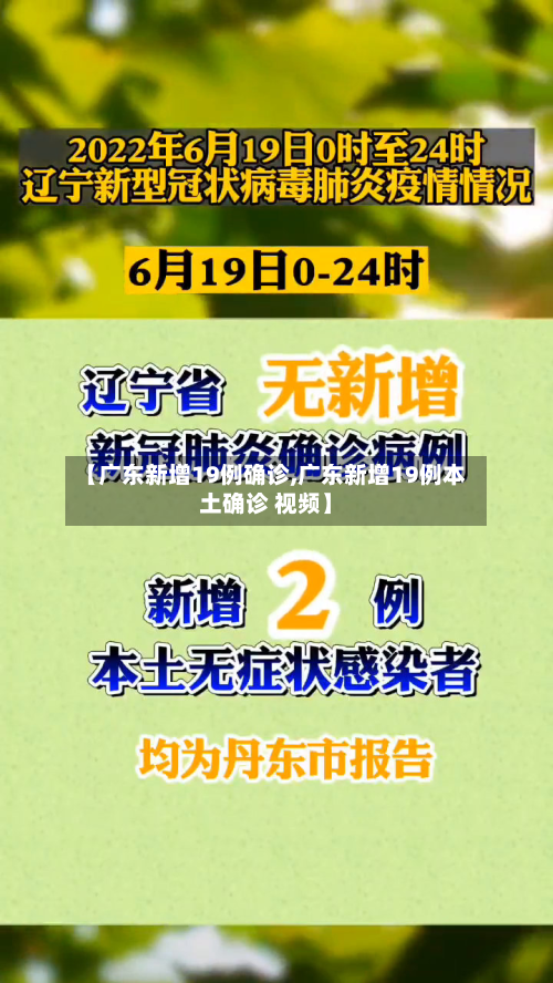【广东新增19例确诊,广东新增19例本土确诊 视频】
