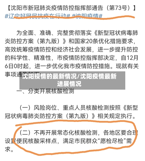 沈阳疫情的最新情况/沈阳疫情最新进展情况