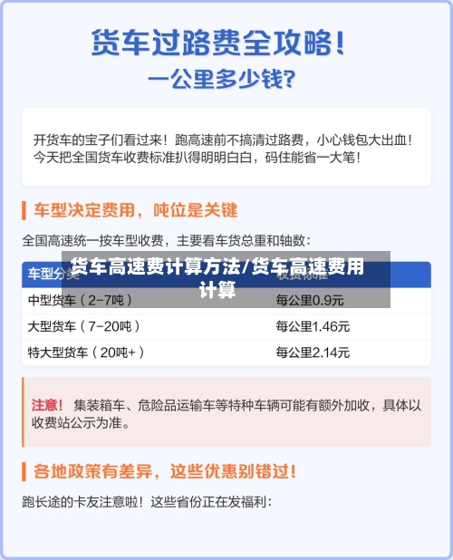 货车高速费计算方法/货车高速费用计算