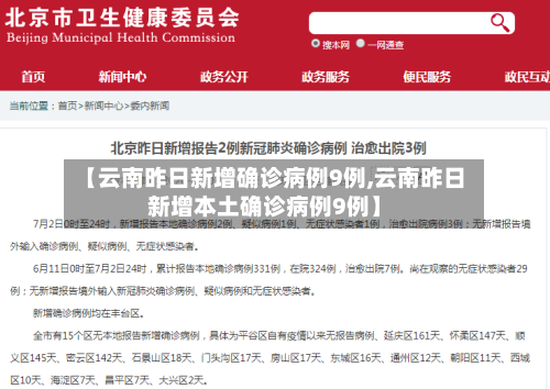 【云南昨日新增确诊病例9例,云南昨日新增本土确诊病例9例】-第2张图片