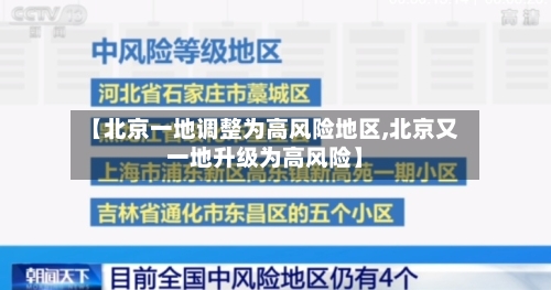 【北京一地调整为高风险地区,北京又一地升级为高风险】